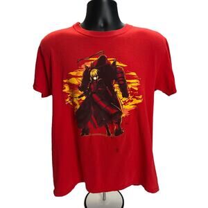 Fullmetal Alchemist Red T-Shirt – Edward & Alphonse Elric Anime – Men’s Large